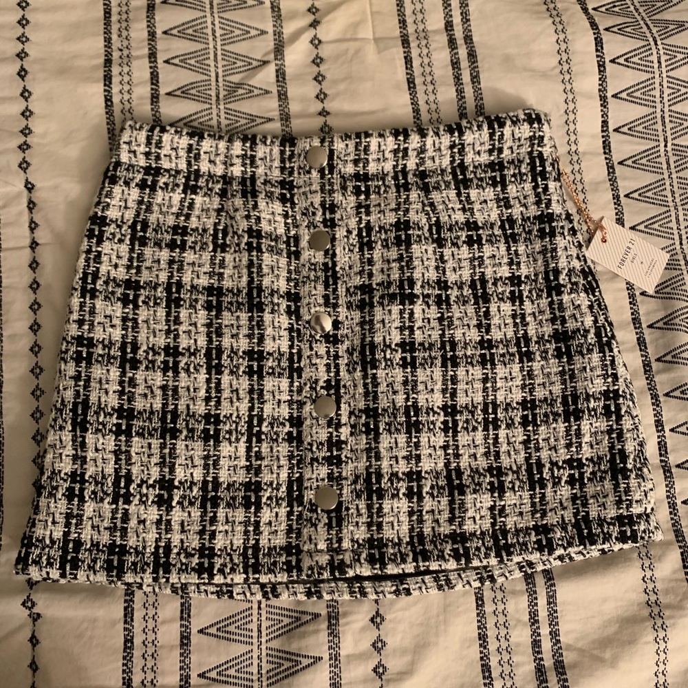 Forever 21 Girls 13/14 Hounds Tooth Mini Skirt